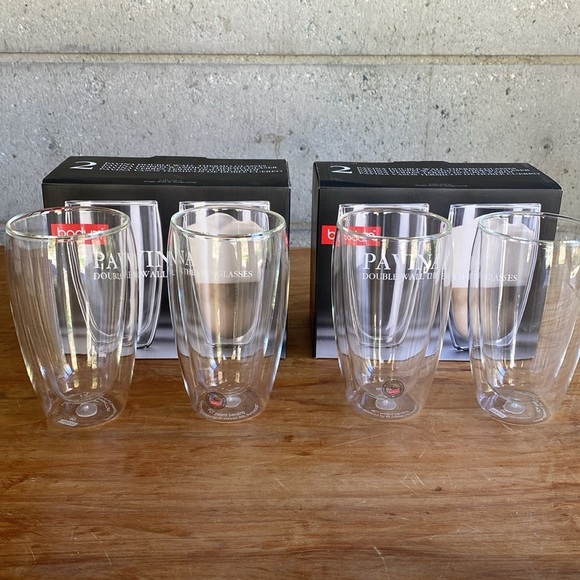 🆕4x Bodum Pavina Double Wall Thermo Glasses - Picture 1 of 15